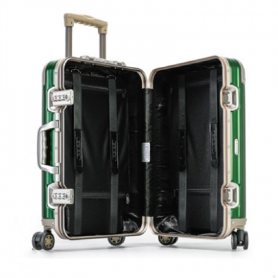 Aluminum-magnesium alloy same business password boarding suitcase luggage small 20-inch universal wheel trolley case